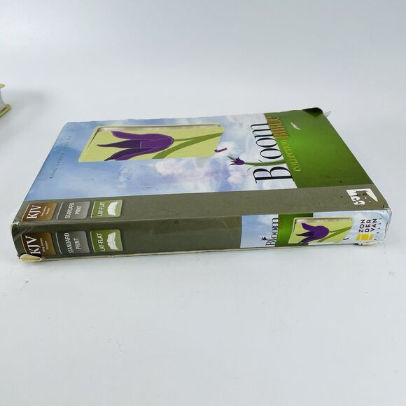 KJV BLOOM COLLECTION BIBLE Zondervan Soft Faux Leather Red Letter Lay Flat Tulip - Picture 16 of 16